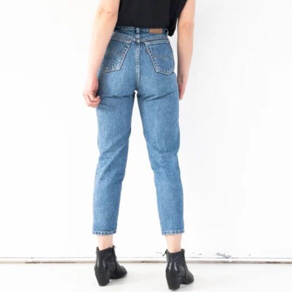 1980's Levis 903 Court Super High Waisted Rare Loose Fit Denim Jeans Sz 7 - Picture 2 of 13